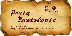 Pavla Mandoković vizit kartica